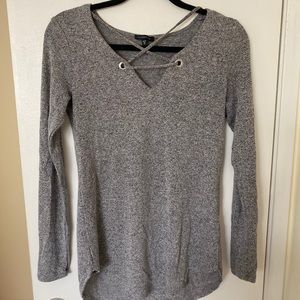 Light gray cross front top